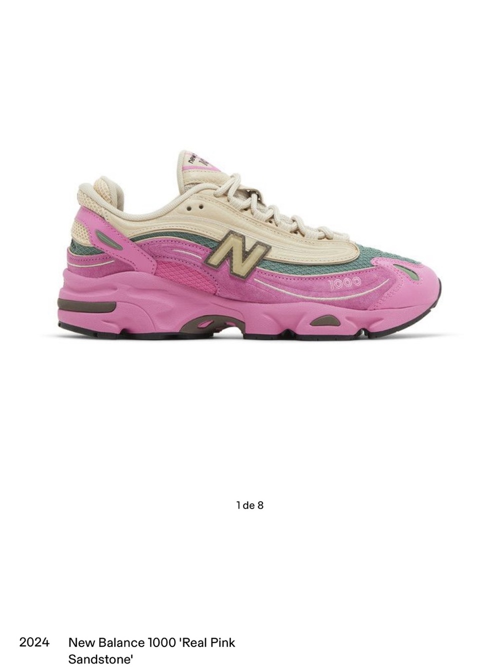 New Balance Women’s Pink, Cream & Teal Chunky Retro Sneakers - Picture 4 of 4